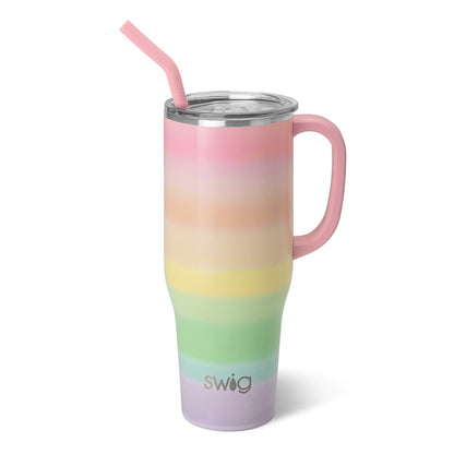 Swig Life 40oz Mega Mug | Insulated Stainless Steel Tumbler with Handle | Oh Happy Day