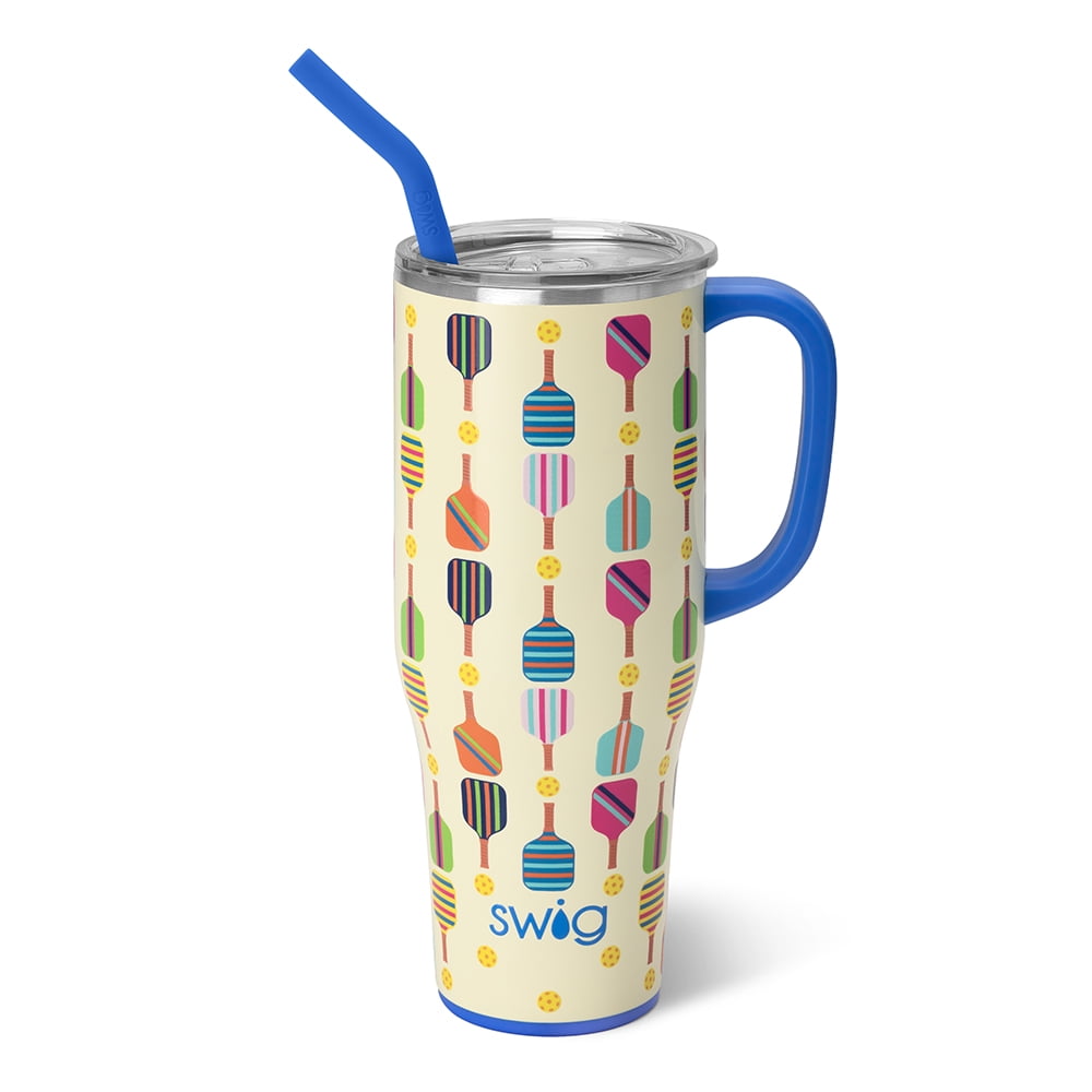 Swig Life 40oz Mega Mug | Insulated Stainless Steel Tumbler with Handle | Oh Happy Day