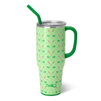 Swig Life 40oz Mega Mug | Insulated Stainless Steel Tumbler with Handle | Over The Rainbow