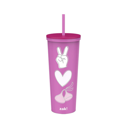 Valentine's Day 22 oz Plastic Hershey's Kiss Insulated Tumbler with Straw