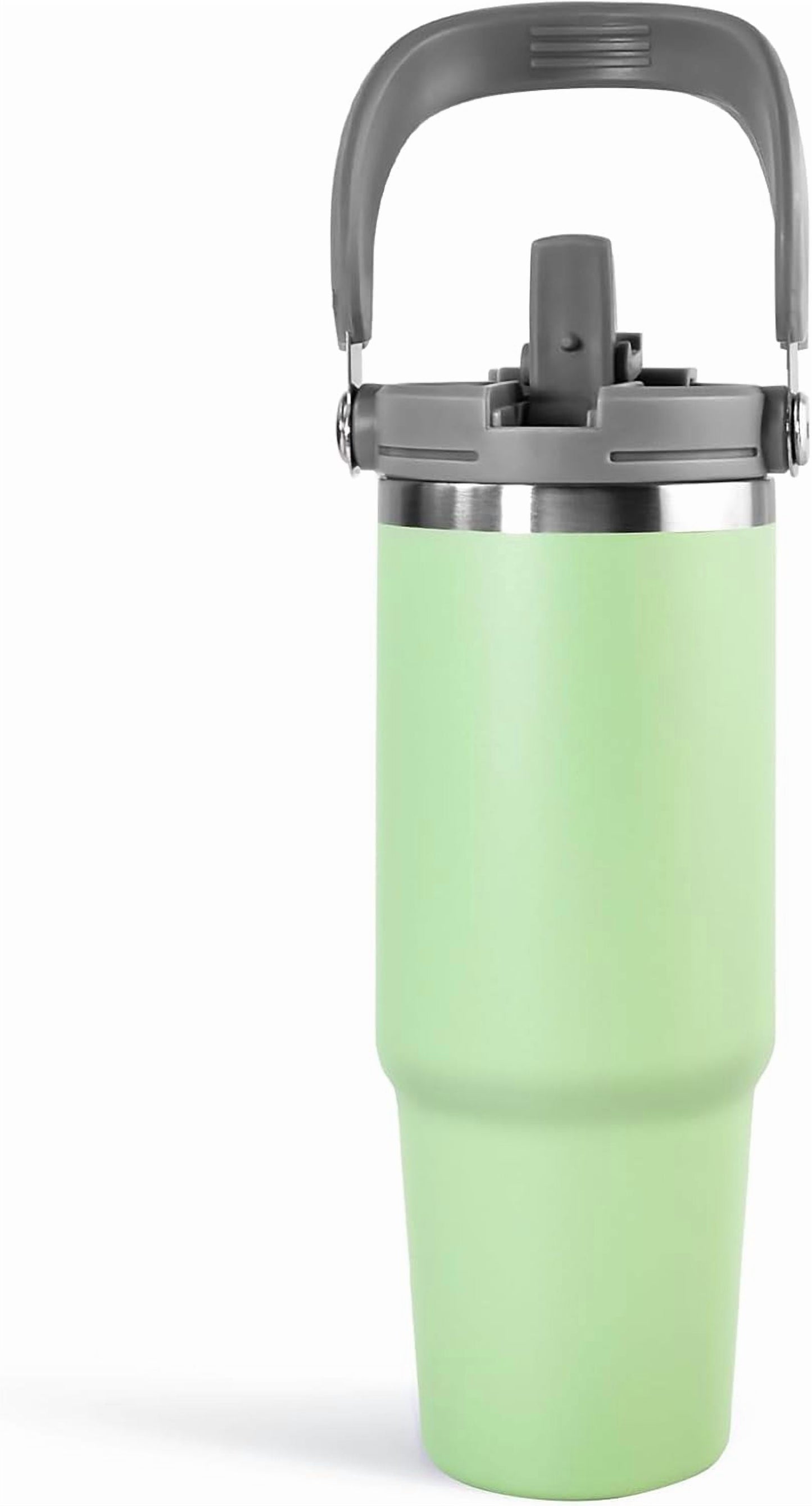 WarmH 20 oz Tumbler with Handle,Insulated Tumbler with Lid and Flip Straw Leak Proof Double Wall Stainless Steel Vacuum Travel Coffee Mug Insulated Water Bottle Thermal Cup, Cupholder Friendly, Black