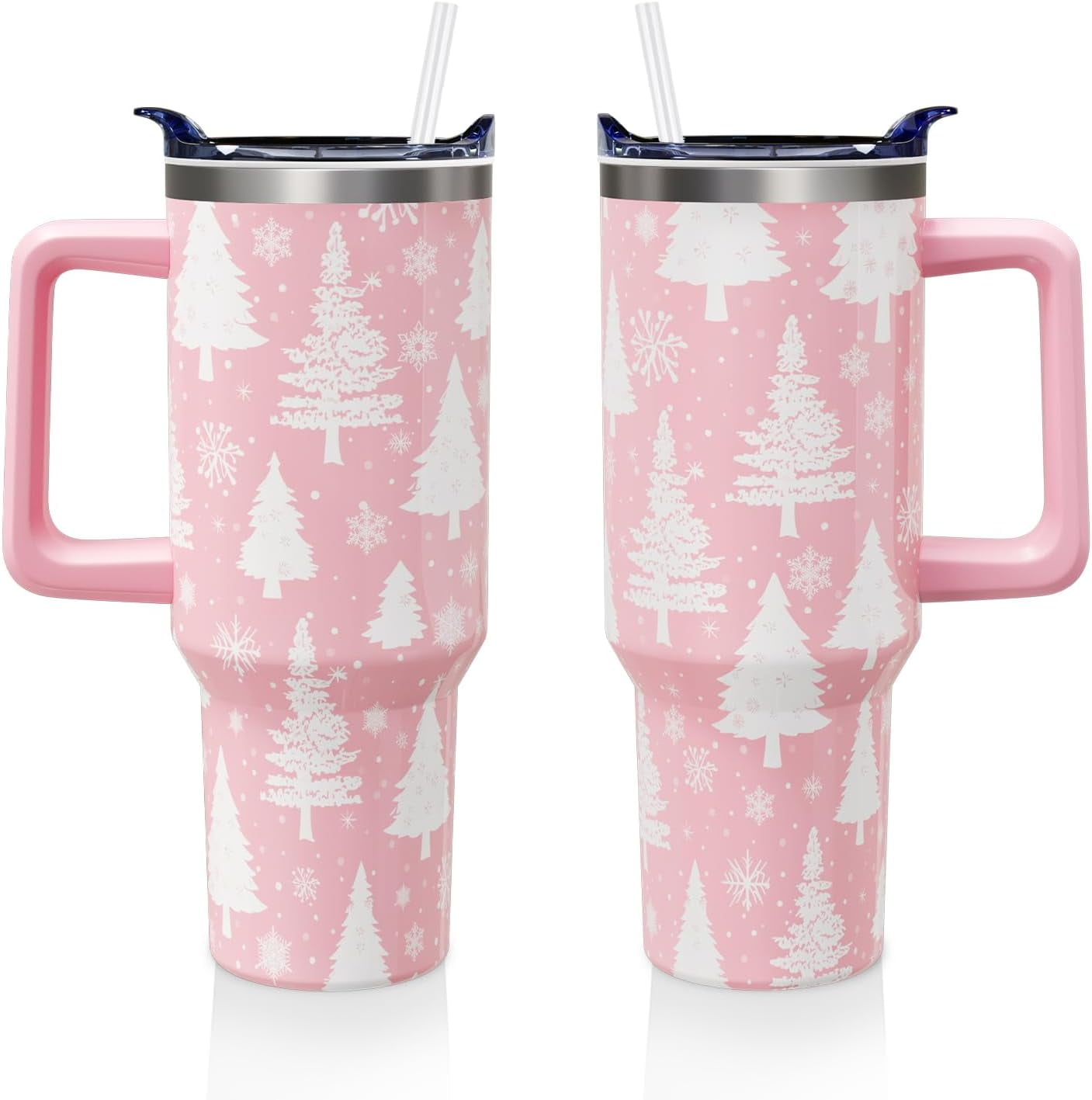 40oz Insulated Stainless Steel Tumbler with Handle, Abstract Brown Leopard Print Leakproof Water Bottles Travel Mug with Lid And Straw for Water, Iced Tea Or Coffee for Most Car Cup Holder